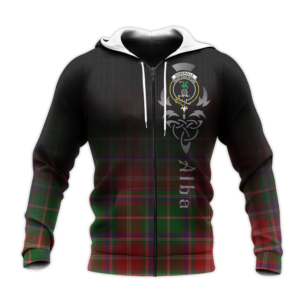 Printivon Somerville Tartan Crest Alba Celtic Hoodie