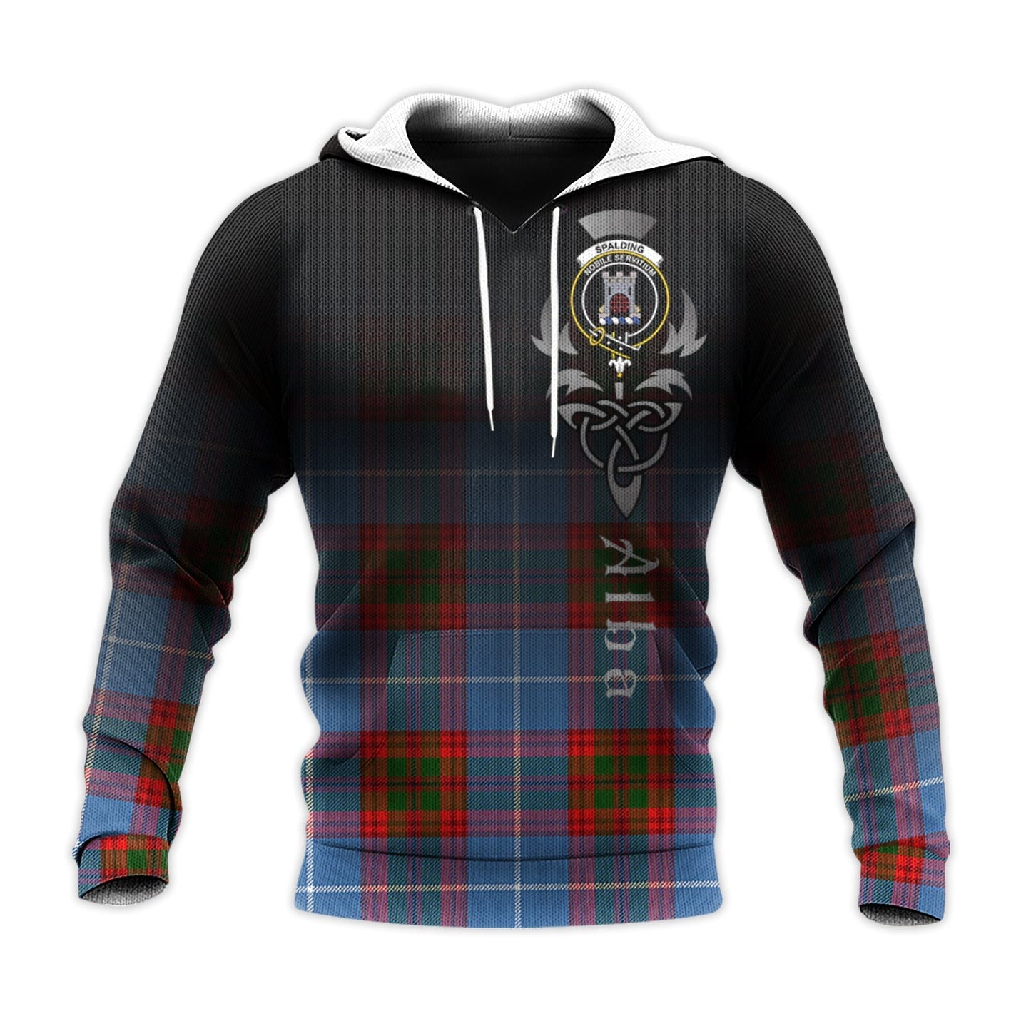Printivon Spalding Tartan Crest Alba Celtic Hoodie