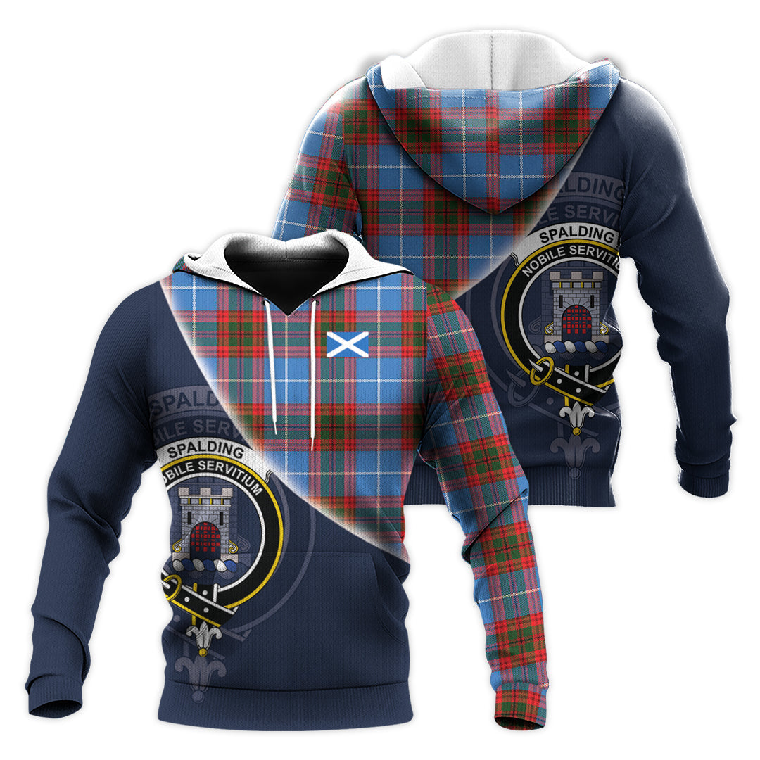 Printivon Spalding Tartan Scottish Crest Hoodie