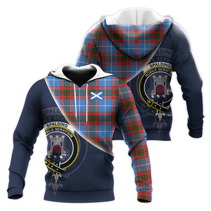 Printivon Spalding Tartan Scottish Crest Hoodie
