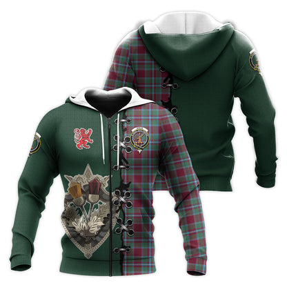 Printivon Spens Spence Tartan Hoodie Lion Rampant And Celtic Thistle Style