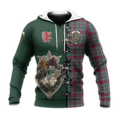 Printivon Spens Spence Tartan Hoodie Lion Rampant And Celtic Thistle Style