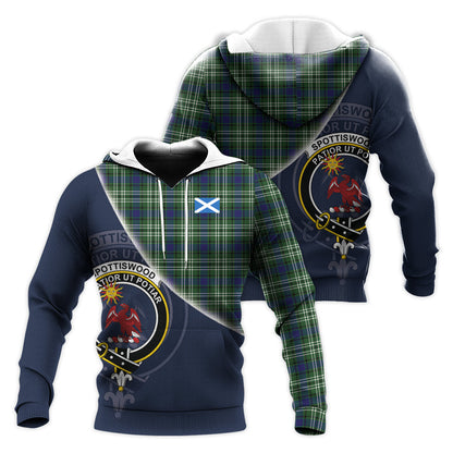 Printivon Spottiswood Tartan Scottish Crest Hoodie