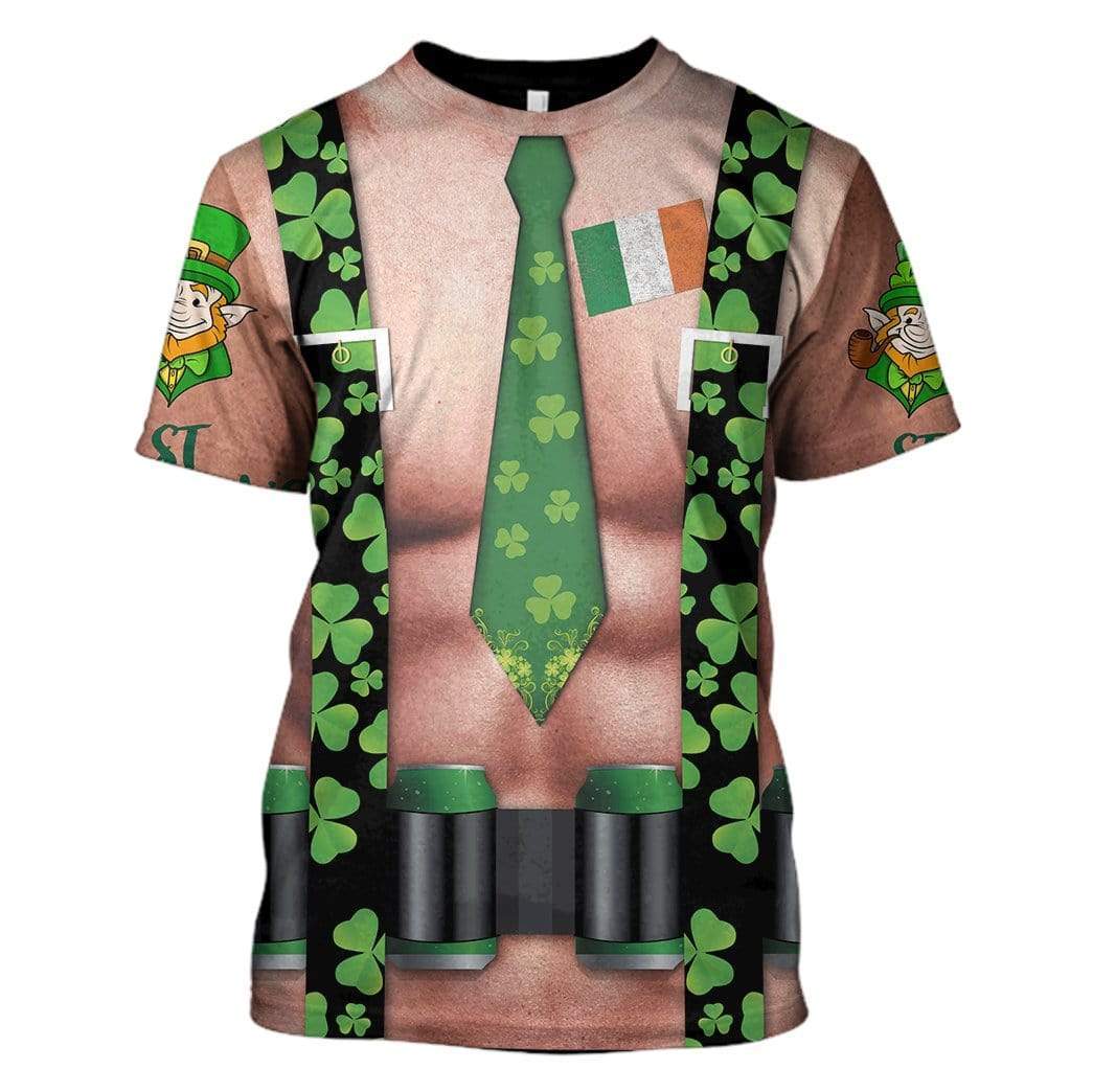 St Patrick's Day Men Funny Ugly Ireland Flag T Shirt