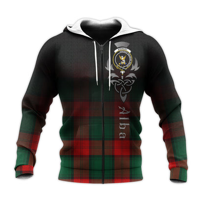 Printivon Stewart Atholl Modern Tartan Crest Alba Celtic Hoodie