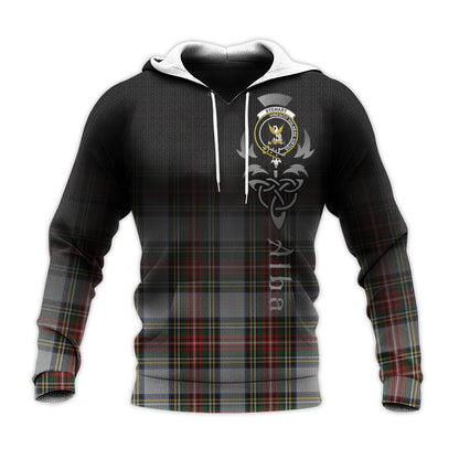 Printivon Stewart Dress Tartan Crest Alba Celtic Hoodie