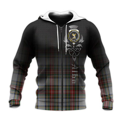 Printivon Stewart Dress Tartan Crest Alba Celtic Hoodie