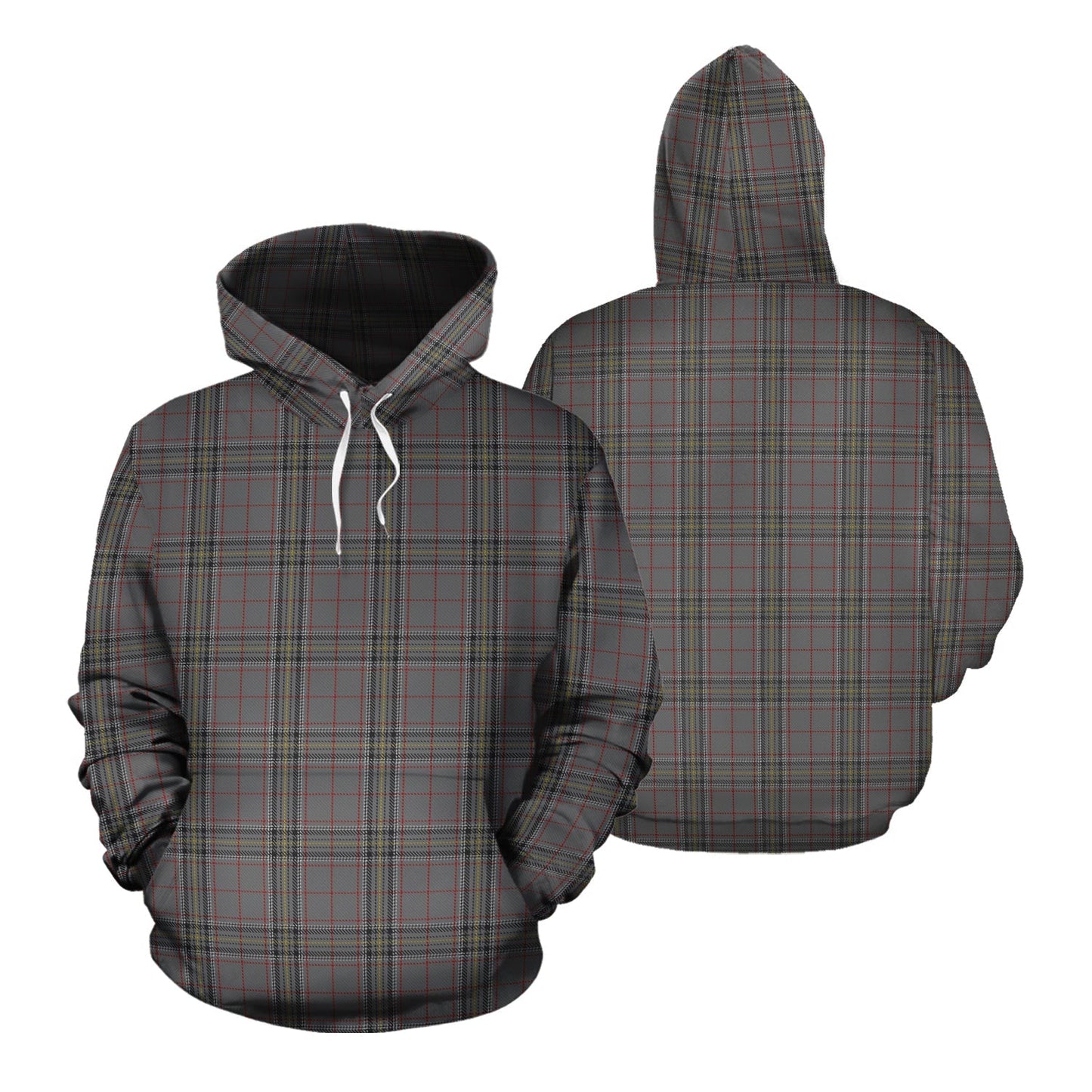 Printivon Stewart Grey Tartan Hoodie