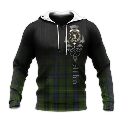 Printivon Stewart Hunting Tartan Crest Alba Celtic Hoodie