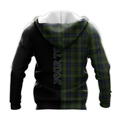 Printivon Stewart Hunting Tartan Personalize Half Hoodie