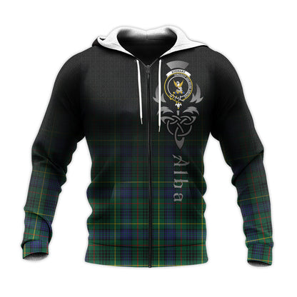 Printivon Stewart Hunting Modern Tartan Crest Alba Celtic Hoodie