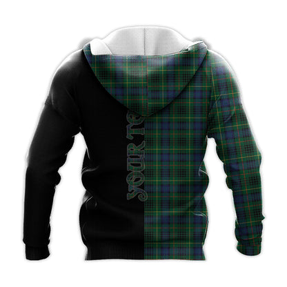 Printivon Stewart Hunting Modern Tartan Personalize Half Hoodie