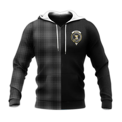Printivon Stewart Mourning Tartan Personalize Half Hoodie