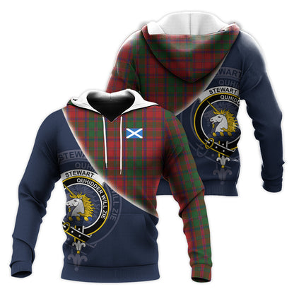 Printivon Stewart Of Appin Tartan Scottish Crest Hoodie