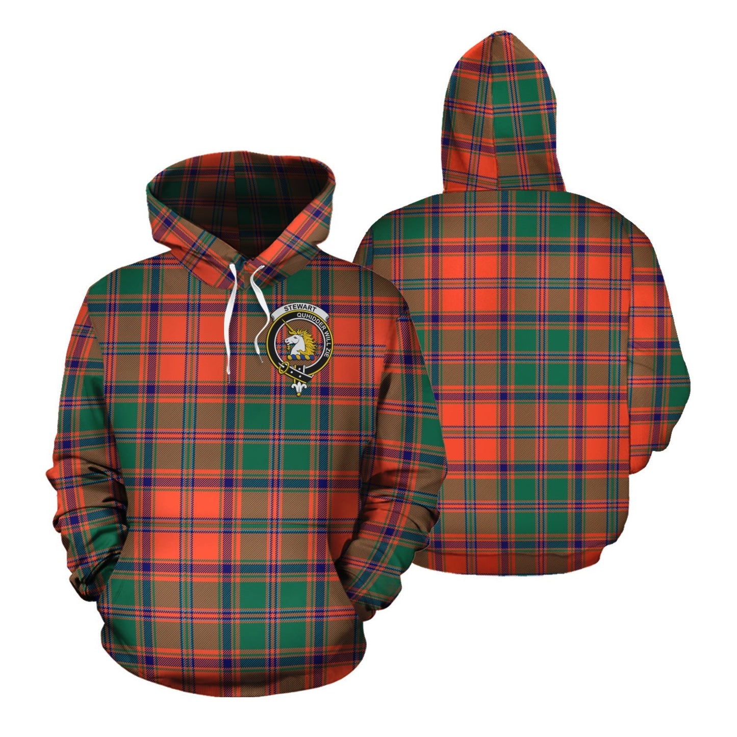 Printivon Stewart Of Appin Ancient Tartan Hoodie