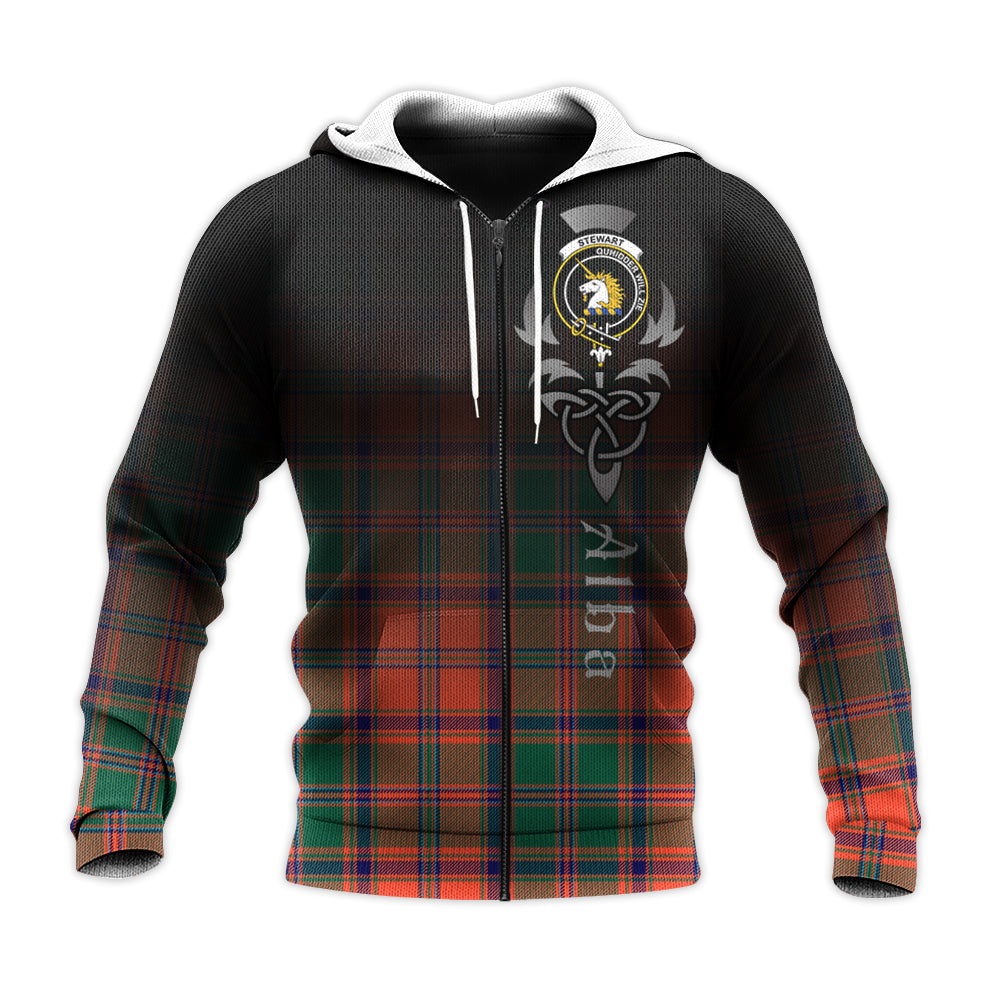 Printivon Stewart Of Appin Ancient Tartan Crest Alba Celtic Hoodie