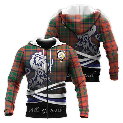 Printivon Stewart Of Appin Ancient Tartan Scottish Lion Hoodie