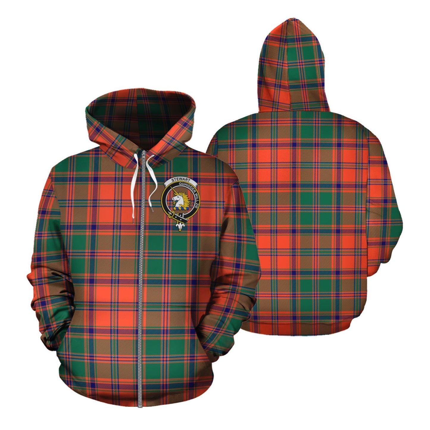 Printivon Stewart Of Appin Ancient Tartan Hoodie
