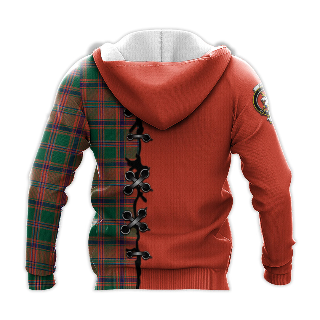 Printivon Stewart Of Appin Ancient Tartan Hoodie Lion Rampant And Celtic Thistle Style