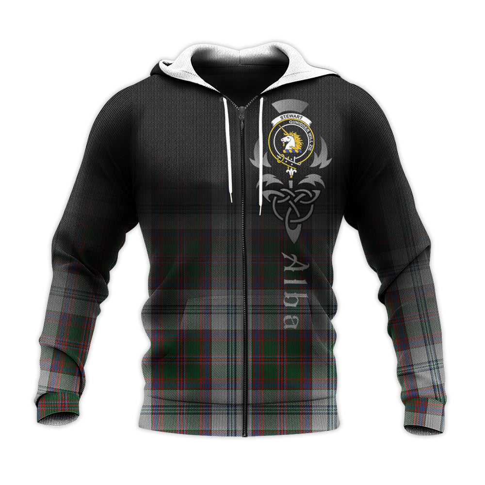 Printivon Stewart Of Appin Dress Tartan Crest Alba Celtic Hoodie