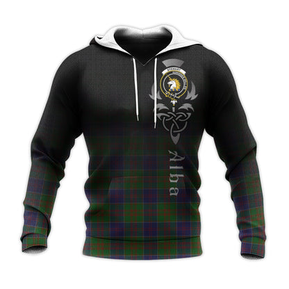 Printivon Stewart Of Appin Hunting Tartan Crest Alba Celtic Hoodie
