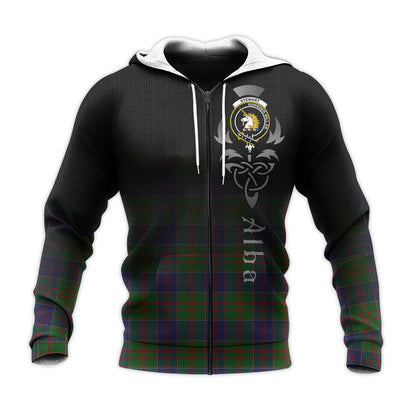 Printivon Stewart Of Appin Hunting Tartan Crest Alba Celtic Hoodie