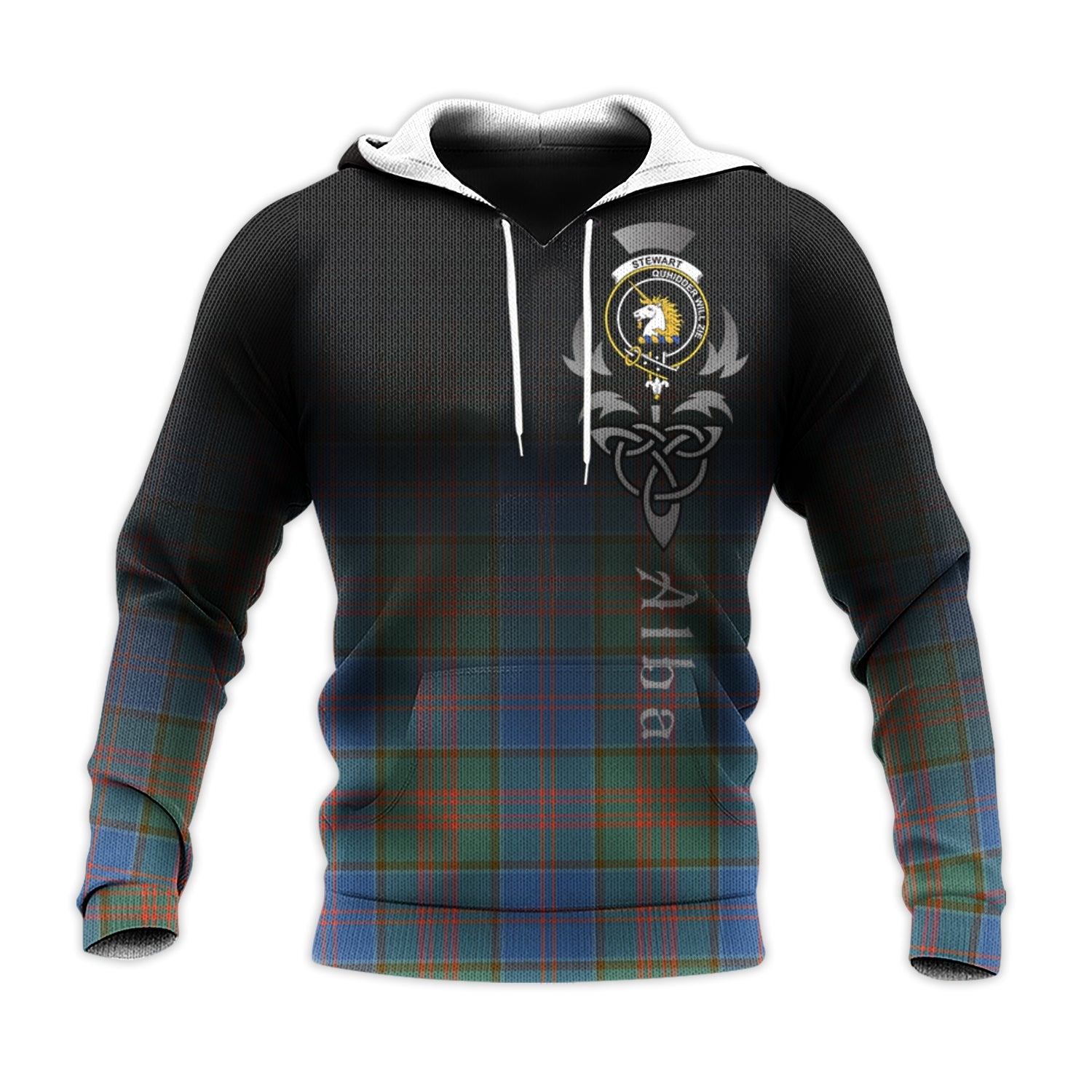 Printivon Stewart Of Appin Hunting Ancient Tartan Crest Alba Celtic Hoodie