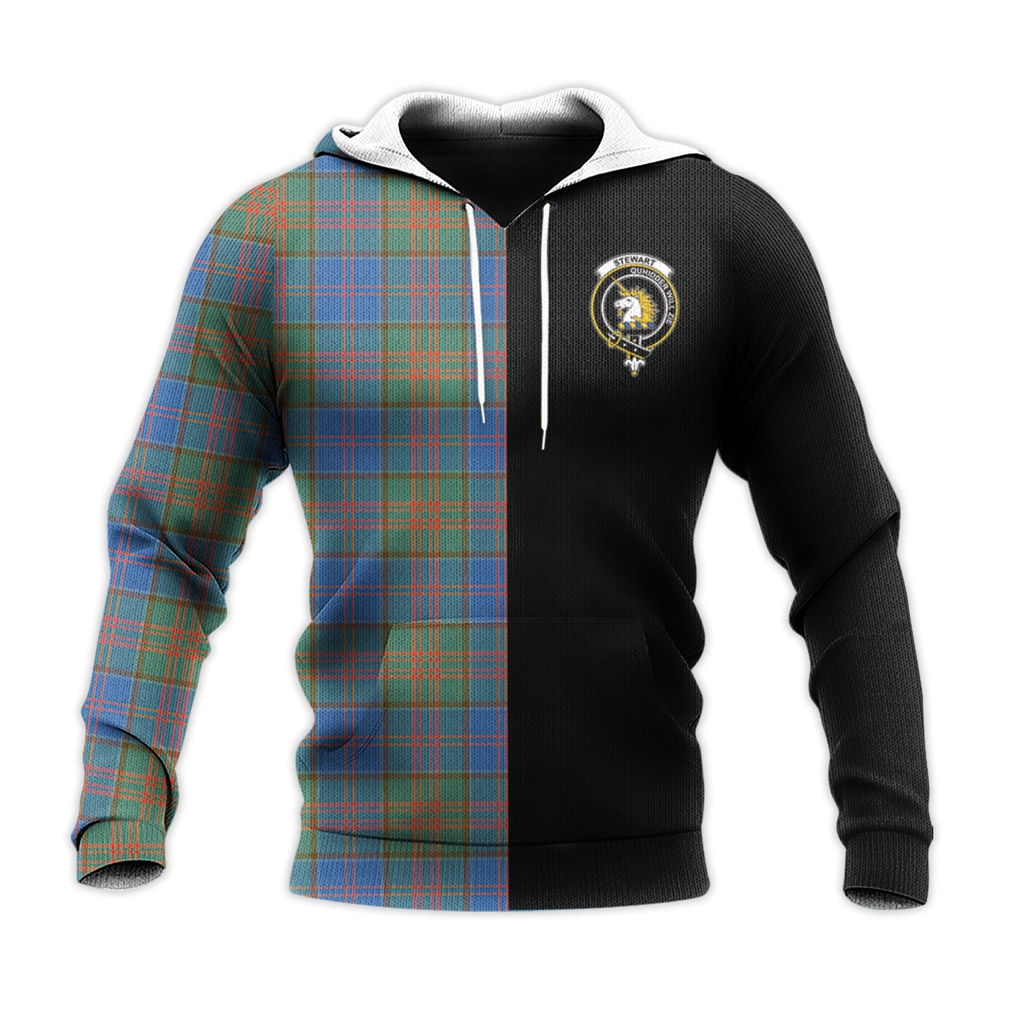 Printivon Stewart Of Appin Hunting Ancient Tartan Personalize Half Hoodie