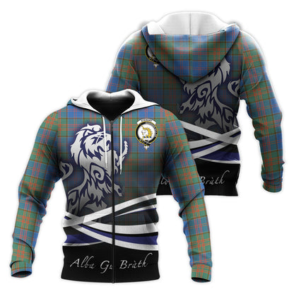 Printivon Stewart Of Appin Hunting Ancient Tartan Scottish Lion Hoodie