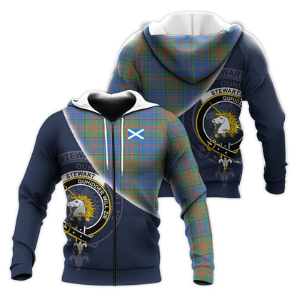 Printivon Stewart Of Appin Hunting Ancient Tartan Scottish Crest Hoodie