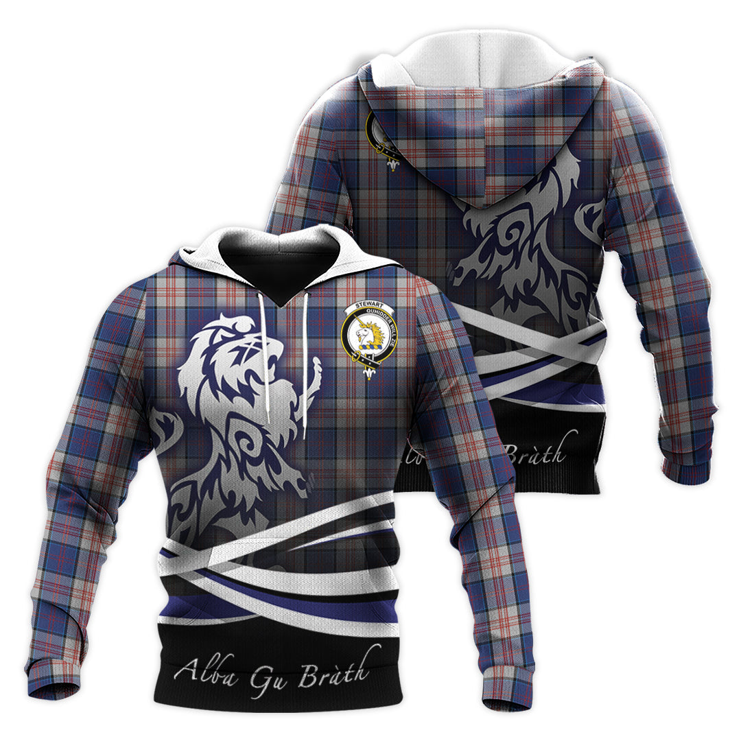 Printivon Stewart Of Appin Hunting Dress Tartan Scottish Lion Hoodie