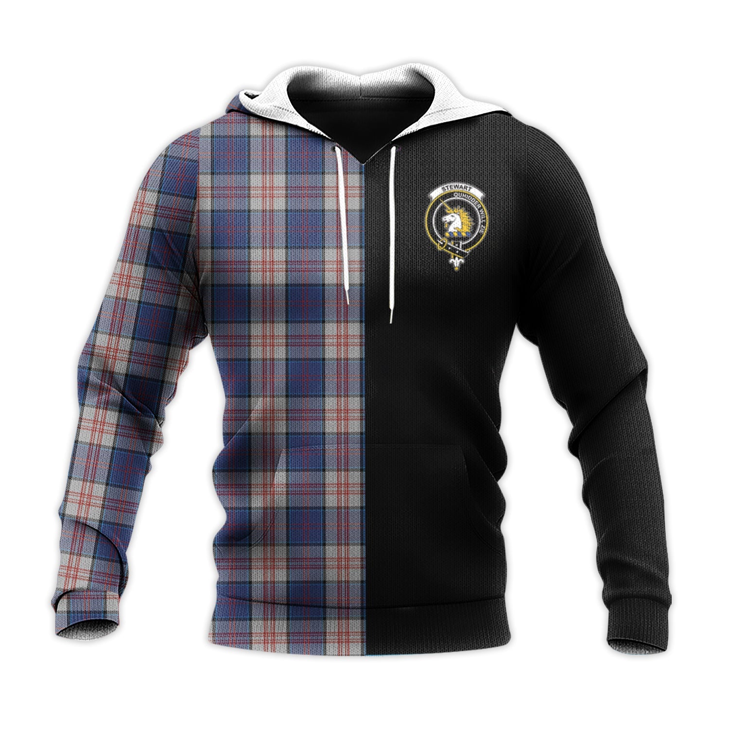 Printivon Stewart Of Appin Hunting Dress Tartan Personalize Half Hoodie