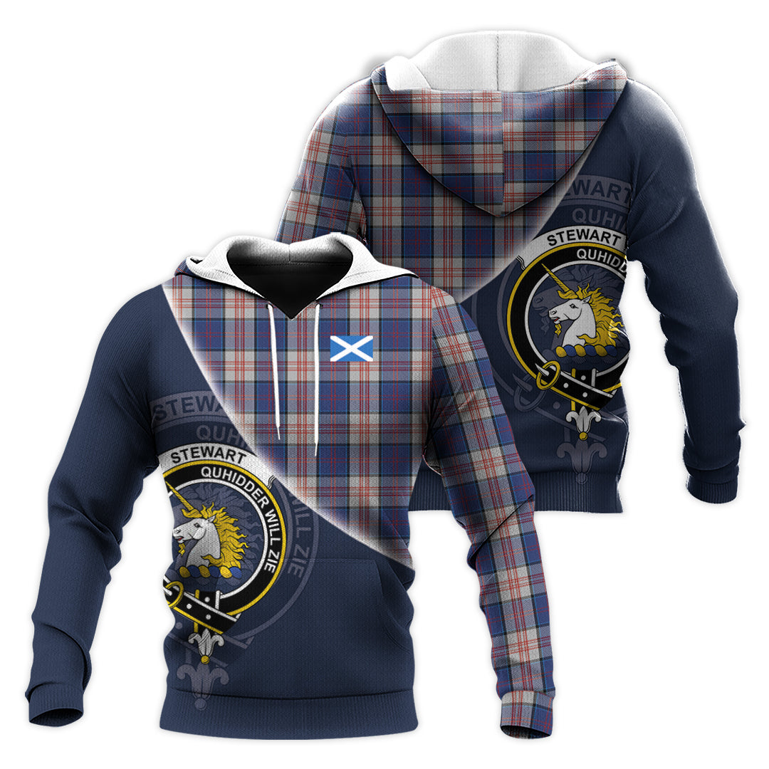 Printivon Stewart Of Appin Hunting Dress Tartan Scottish Crest Hoodie
