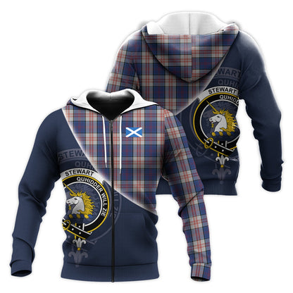 Printivon Stewart Of Appin Hunting Dress Tartan Scottish Crest Hoodie