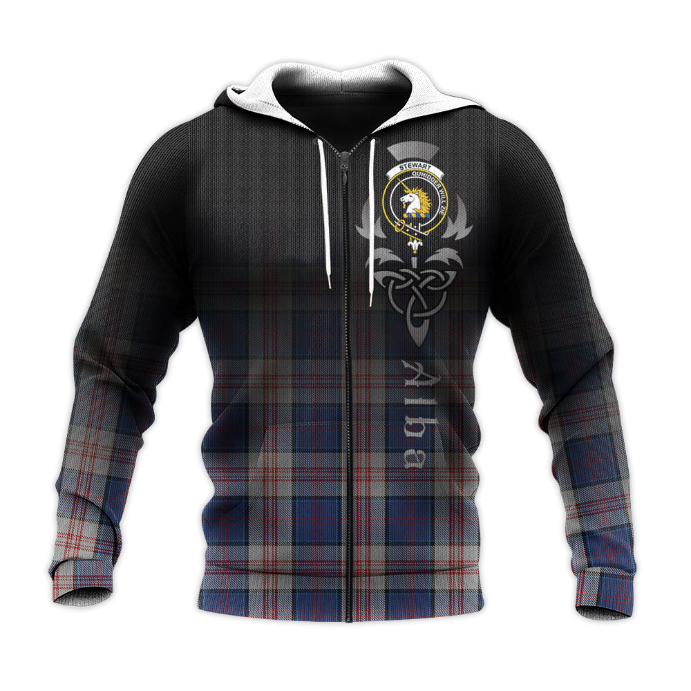 Printivon Stewart Of Appin Hunting Dress Tartan Crest Alba Celtic Hoodie