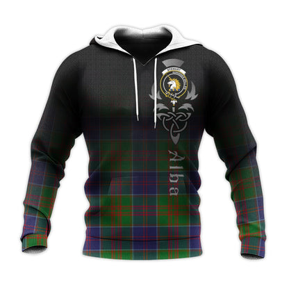 Printivon Stewart Of Appin Hunting Modern Tartan Crest Alba Celtic Hoodie
