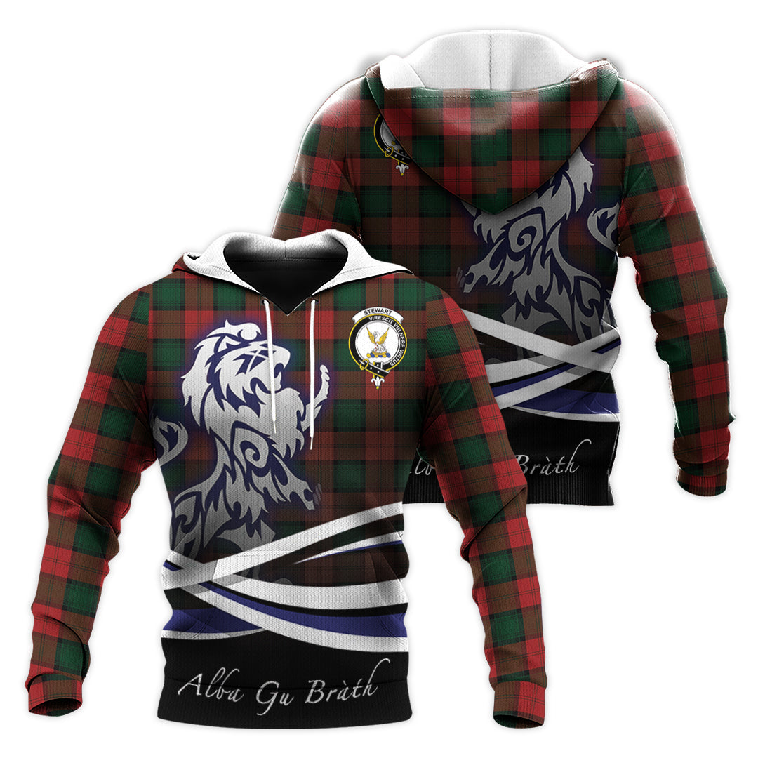 Printivon Stewart Of Atholl Tartan Scottish Lion Hoodie