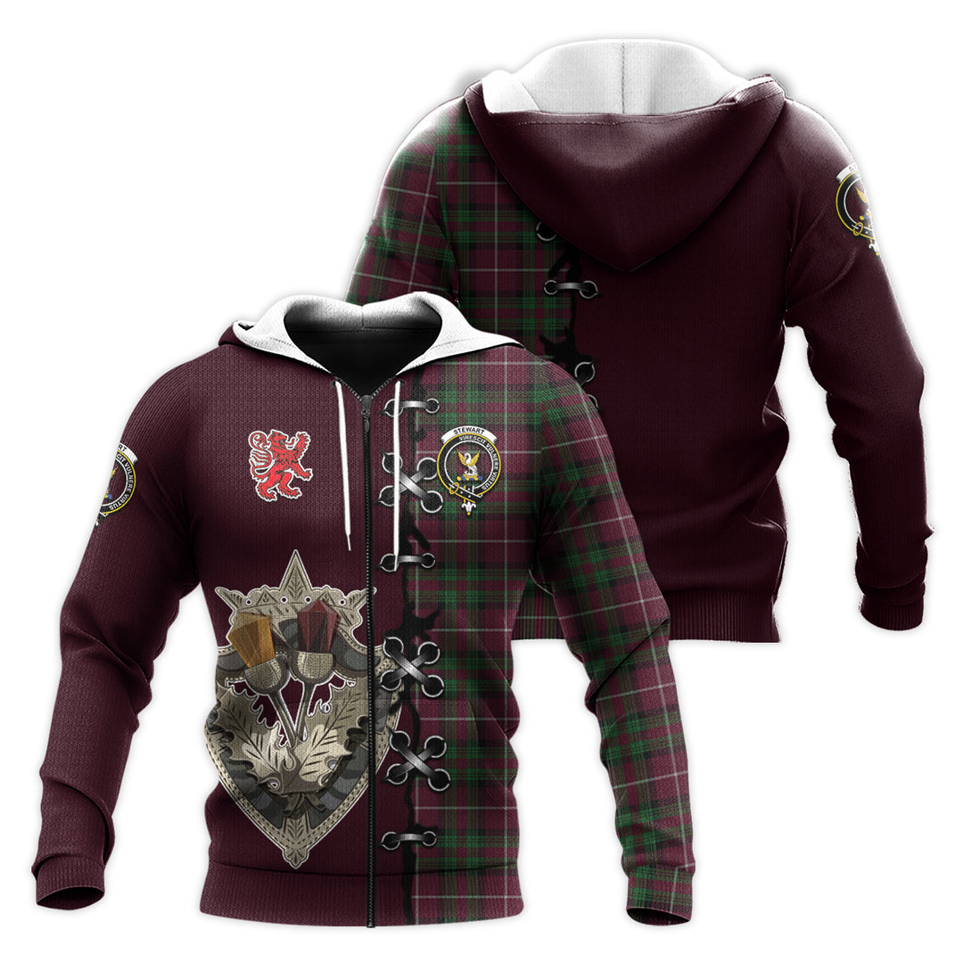 Printivon Stewart Of Bute Hunting Tartan Hoodie Lion Rampant And Celtic Thistle Style