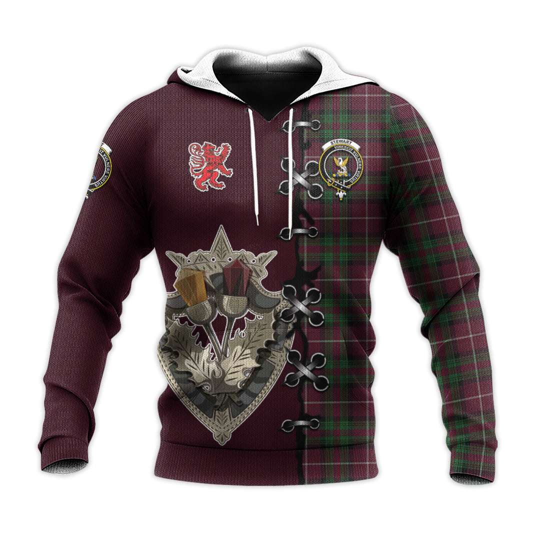 Printivon Stewart Of Bute Hunting Tartan Hoodie Lion Rampant And Celtic Thistle Style