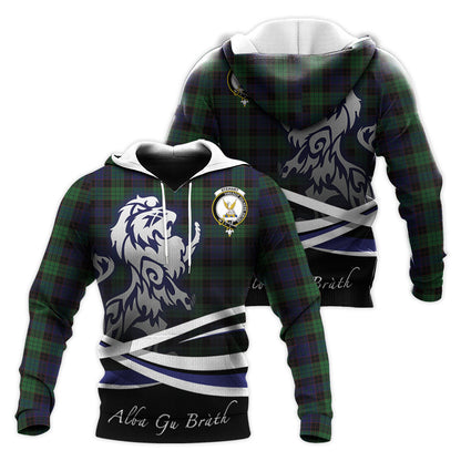 Printivon Stewart Old Tartan Scottish Lion Hoodie