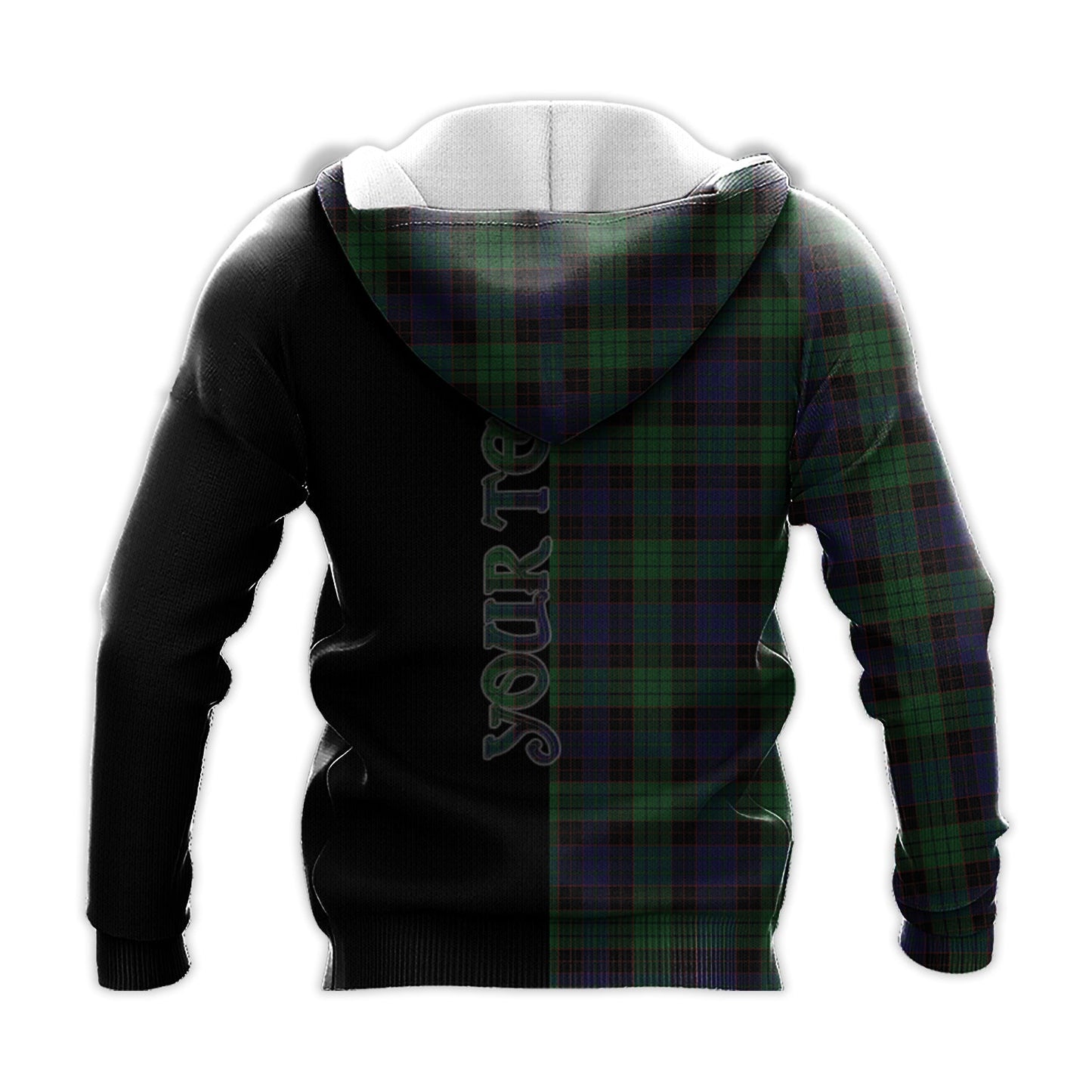 Printivon Stewart Old Tartan Personalize Half Hoodie