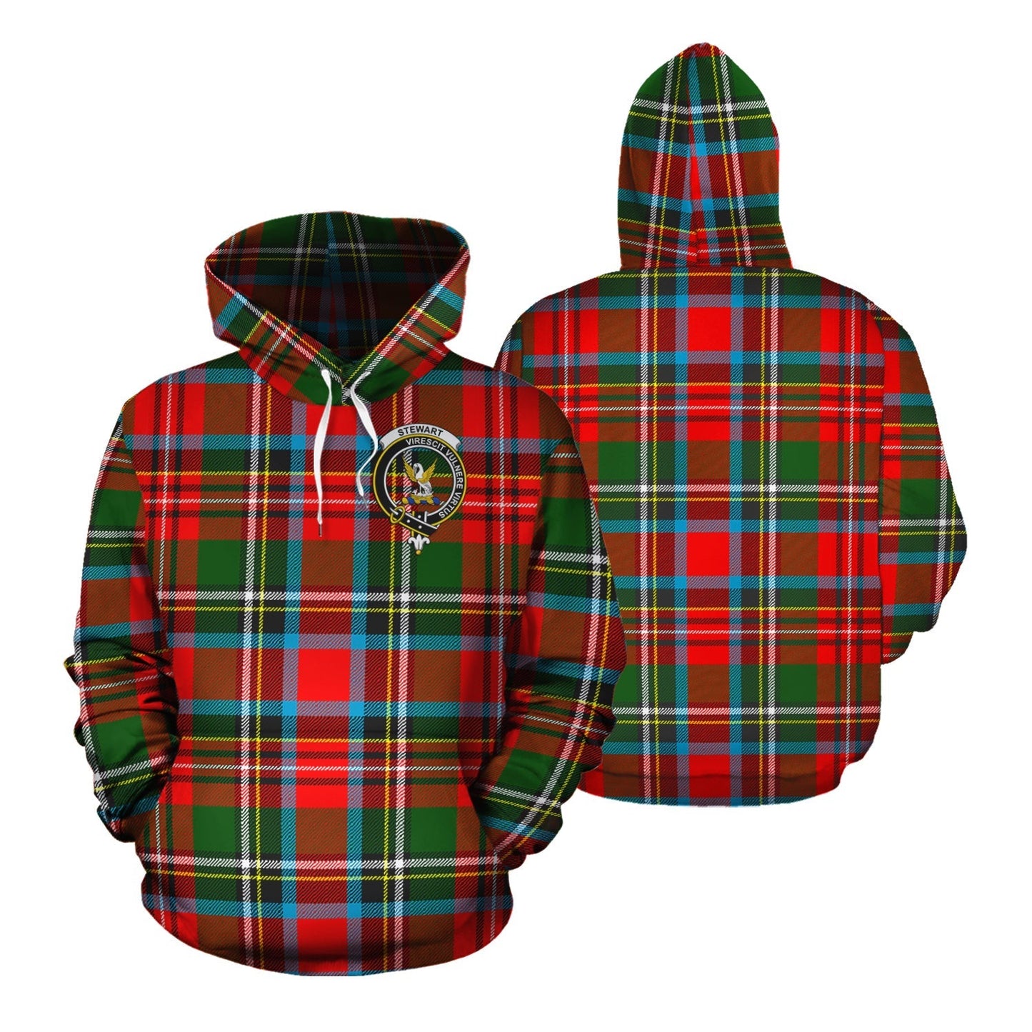 Printivon Stewart Royal Tartan Hoodie