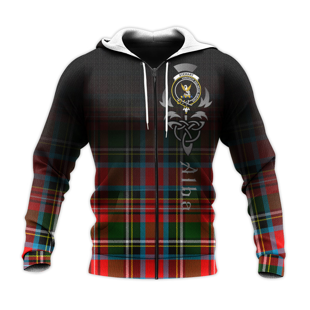 Printivon Stewart Royal Tartan Crest Alba Celtic Hoodie