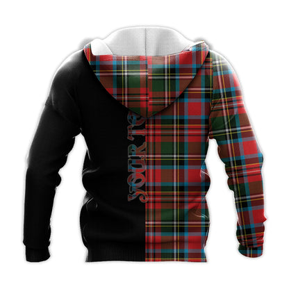 Printivon Stewart Royal Tartan Personalize Half Hoodie