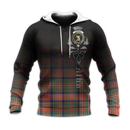 Printivon Stewart Royal Ancient Tartan Crest Alba Celtic Hoodie