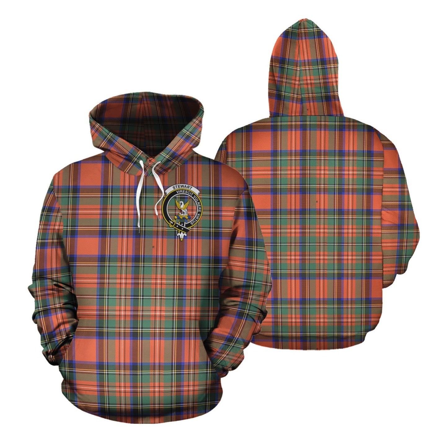 Printivon Stewart Royal Ancient Tartan Hoodie