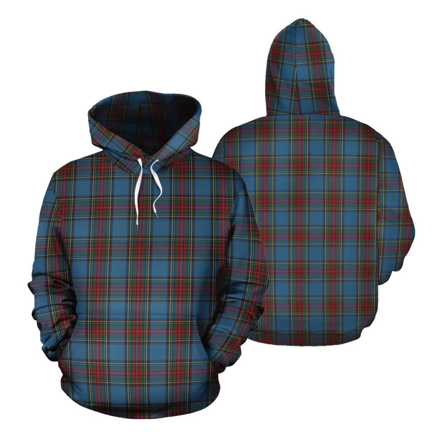 Printivon Stewart Royal Blue Tartan Hoodie