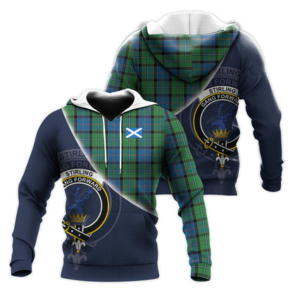 Printivon Stirling Tartan Scottish Crest Hoodie