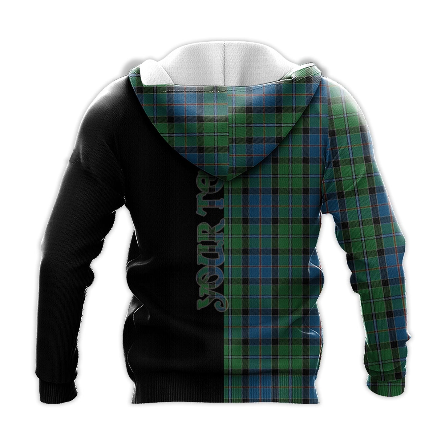 Printivon Stirling Tartan Personalize Half Hoodie