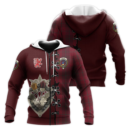 Printivon Stirling Of Keir Tartan Hoodie Lion Rampant And Celtic Thistle Style